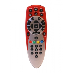 Ecomoye Set Top Box Remote No. 347 , Compatible/Replacement for Big TV Set Top Box Remote Control, Red (Exactly Same Remote will Only Work)