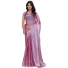 Dropship Women's Jimmy choo Embellished Bollywood Saree With Unstitched Blouse 5.5Mtr (Magenta)