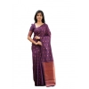 Women's Soft Lichi Silk Printed Saree With Unstitched Blouse 5.5Mtr (Purple) Women's Soft Lichi Silk Printed Saree With Unstitched Blouse 5.5Mtr (Purple)