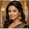 Women's Zinc Alloy Gold Plated Chandbali Earrings (Multicolor)