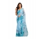 Women's Linen Cotton Printed Ready To Wear Saree With Unstitched Blouse 5.5 Mtr (Sky_Blue) Women's Linen Cotton Printed Ready To Wear Saree With Unstitched Blouse 5.5 Mtr (Sky_Blue)