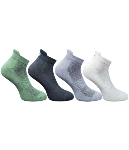 4_Pair Set Unisex Casual Cotton Printed Ankle Length Socks (Multicolor)