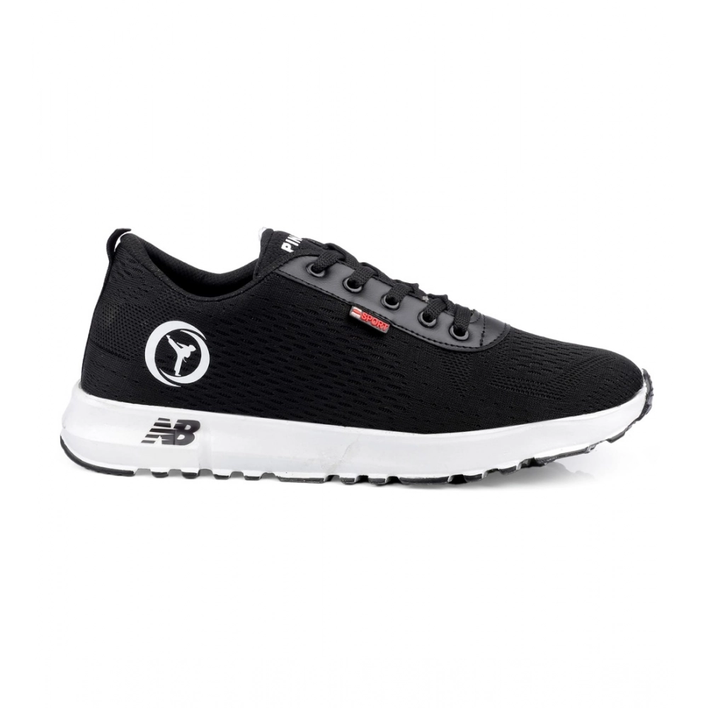Men's Casual Mesh Lace-ups Casual Shoes (Black)