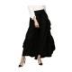 Women's Rayon Ruffled Elasticated Skirt (Black) Women's Rayon Ruffled Elasticated Skirt (Black)