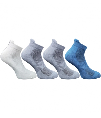 4_Pair Set Unisex Casual Cotton Printed Ankle Length Socks (Multicolor)