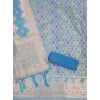 Women's Banarasi Silk Printed Unstitched Salwar Suit Material With Dupatta (Sky Blue, 3Mtrs) Women's Banarasi Silk Printed Unstitched Salwar Suit Material With Dupatta (Sky Blue, 3Mtrs)