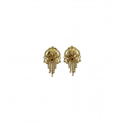Women's Pack of_2 Brass Gold-Plated Earrings (Gold)