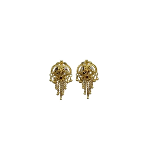 Women's Pack of_2 Brass Gold-Plated Earrings (Gold)