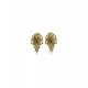 Women's Pack of_2 Brass Gold-Plated Earrings (Gold)