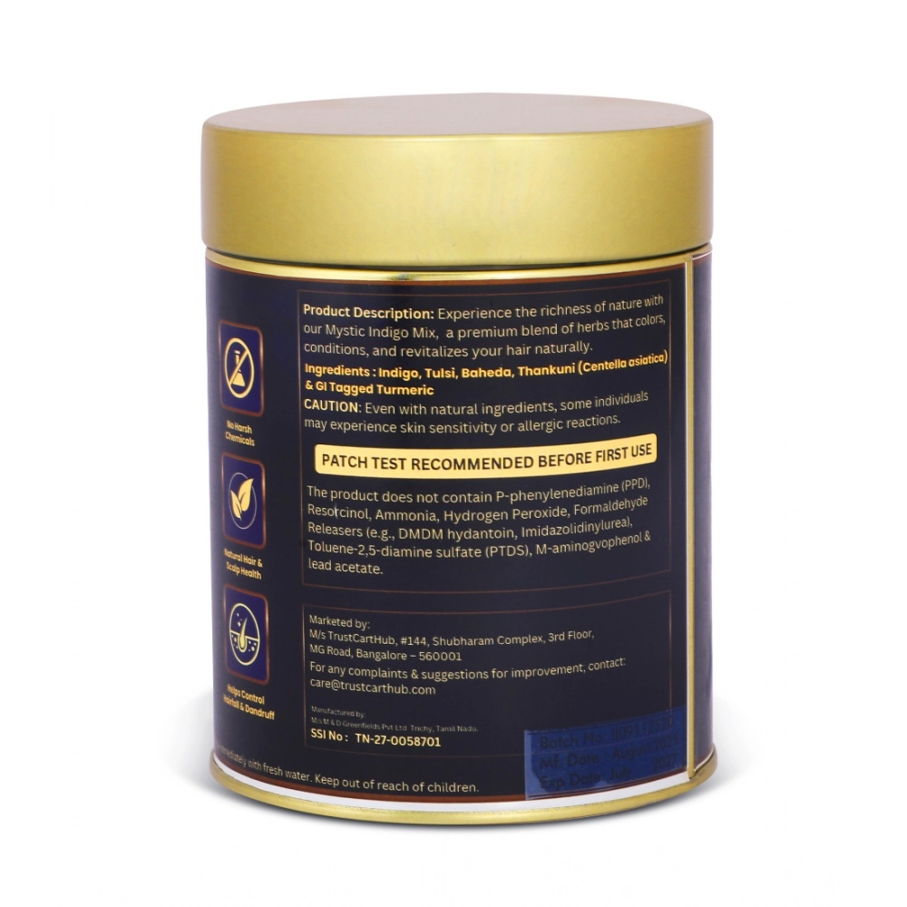 Women's Vixa Naturals Indigo Mix Hair Color | Henna Powder for Hair | Natural Black Herbal Hair Dye | Organic Mehndi with Indigo, Tulsi, Baheda & Thankuni | 25g x 8 Women's Vixa Naturals Indigo Mix Hair Color | Henna Powder for Hair | Natural Black Herbal Hair Dye | Organic Mehndi with Indigo, Tulsi, Baheda & Thankuni | 25g x 8