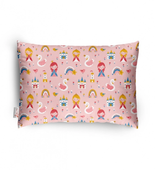 Soft Plush Printed Baby Infant Pillow for Kids Age 1 To 5 Years (Pink)