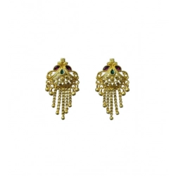 Women's Pack of_2 Brass Gold-Plated Earrings (Gold)