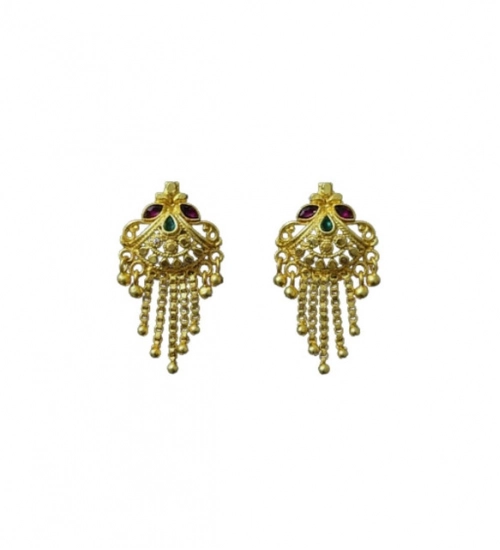 Women's Pack of_2 Brass Gold-Plated Earrings (Gold)