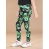 Girl's Cotton Lycra Floral Elasticated Jeggings (Black-Green) Girl's Cotton Lycra Floral Elasticated Jeggings (Black-Green)