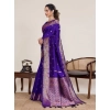Women's Jacquard Woven Saree With Unstitched Blouse 5.5Mtr (Blue) Women's Jacquard Woven Saree With Unstitched Blouse 5.5Mtr (Blue)