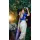 Women's Litchi silk Printed Saree With Unstitched Blouse (Off White) Women's Litchi silk Printed Saree With Unstitched Blouse (Off White)