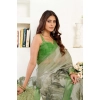 Women's Faux Linen Printed Ready to wear Saree With Unstitched Blouse 5.5Mtr (Light_Green) Women's Faux Linen Printed Ready to wear Saree With Unstitched Blouse 5.5Mtr (Light_Green)