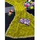 Women's Stone Work Soft Silk Saree With Unstitched Blouse (Green, 5-6 Mtrs)