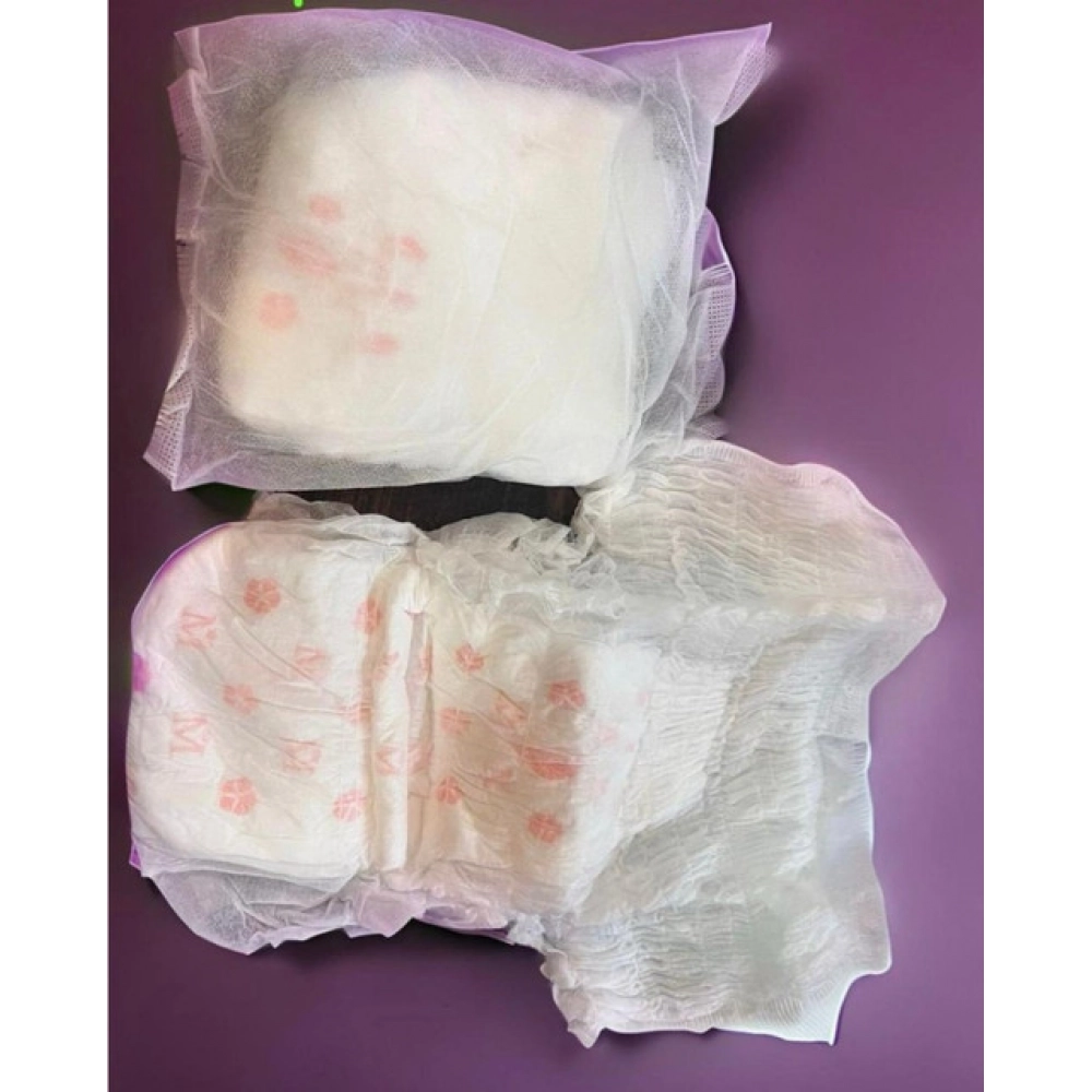 Pack of_10 Pcs Cotton Disposable Lady Period Pants Sanitary Napkin (White)