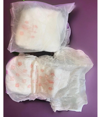 Pack of_10 Pcs Cotton Disposable Lady Period Pants Sanitary Napkin (White)