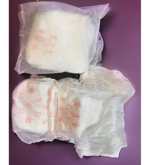 Pack of_10 Pcs Cotton Disposable Lady Period Pants Sanitary Napkin (White)