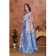 Women's Banarasi Silk Jaquard Woven Saree With Unstitched Blouse 5.5Mtr (Pink)