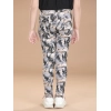 Girl's Cotton Lycra Floral Elasticated Jeggings (Multicolor)