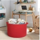 Cotton 14x12 Inch Pack of 1 Storage Basket For Clothes (Red)