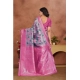 Women's Banarasi Silk Jaquard Woven Saree With Unstitched Blouse 5.5Mtr (Pink)