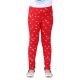 Girl's Cotton Lycra Embellished Elasticated Leggings (Red) Girl's Cotton Lycra Embellished Elasticated Leggings (Red)