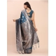 Women's Banarasi Silk Printed Saree With Unstitched Blouse 5.5Mtr (Teal Blue) Women's Banarasi Silk Printed Saree With Unstitched Blouse 5.5Mtr (Teal Blue)