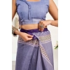 Women's Faux Linen Printed Ready to wear Saree With Unstitched Blouse 5.5Mtr (Light_Lavender) Women's Faux Linen Printed Ready to wear Saree With Unstitched Blouse 5.5Mtr (Light_Lavender)