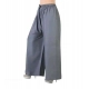 Women's Casual Rayon Solid Ankle Length Palazzo (Grey, Free Size)