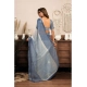 Women's Linen Cotton Printed Ready To Wear With Pocket Saree With Unstitched Blouse 5.5 Mtr (Light_Blue) Women's Linen Cotton Printed Ready To Wear With Pocket Saree With Unstitched Blouse 5.5 Mtr (Light_Blue)