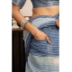 Women's Linen Cotton Printed Ready To Wear With Pocket Saree With Unstitched Blouse 5.5 Mtr (Light_Blue) Women's Linen Cotton Printed Ready To Wear With Pocket Saree With Unstitched Blouse 5.5 Mtr (Light_Blue)