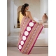 Women's Satin Crepe Printed Saree With Unstitched Blouse 5.5Mtr (Mustard)