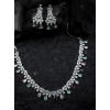 Women's Brass Silver Plated Necklace set (Multicolor)