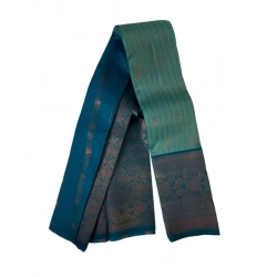 Women's Soft Silk Wooven Saree With Unstitched Blouse 5.5Mtr (Dark Pista)