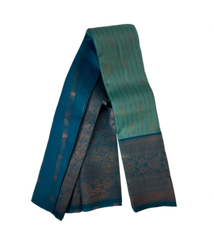 Women's Soft Silk Wooven Saree With Unstitched Blouse 5.5Mtr (Dark Pista)