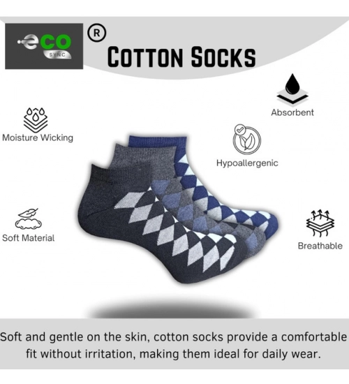 3_Pair Set Unisex Casual Cotton Printed Low Cut Socks (Multicolor) 3_Pair Set Unisex Casual Cotton Printed Low Cut Socks (Multicolor)