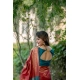 Women's Katan_Silk Zari_Weaving Saree With Unstitched Blouse 5.5Mtr (Maroon)