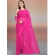 Women's Net Self Design Saree With Unstitched Blouse 5.5Mtr (Rani) Women's Net Self Design Saree With Unstitched Blouse 5.5Mtr (Rani)