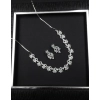 Women's Brass Silver Plated Necklace set (Turquoise)