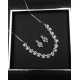 Women's Brass Silver Plated Necklace set (Turquoise)
