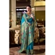 Women's Silk Blend Zari Woven Saree With Unstitched Blouse 5.5Mtr (Turquoise)