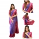 Women's Soft Lichi Silk Printed Saree With Unstitched Blouse 5.5Mtr (Purple)