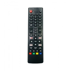 Ecomoye Smart TV Remote No. 1209 (No Voice) with Netflix, Prime Video, YouTube Functions, Compatible/Replacement for Crown Smart TV LCD/LED Remote Control, Black (Exactly Same Remote will Only Work)
