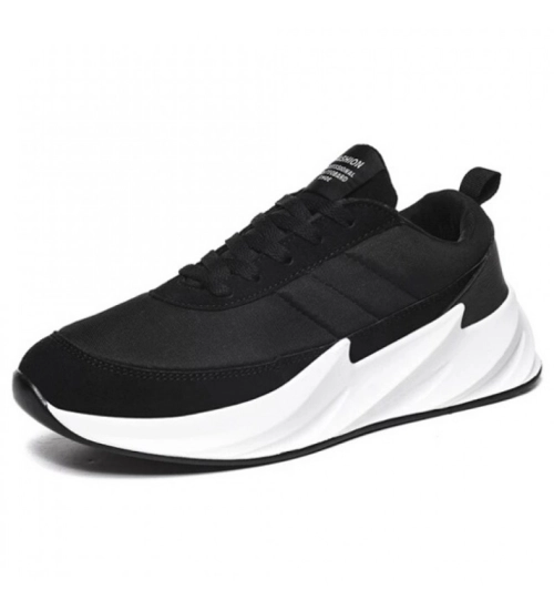 Men's Casual Synthetic Lace-ups Casual Shoes (Black)