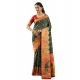 Women's Faux_Banarasi Woven Motifs Saree With Unstitched Blouse 5.5Mtr (Dark_Green)