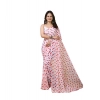 Women's Georgette Printed Saree With Unstitched Blouse 5.5Mtr (White-Red) Women's Georgette Printed Saree With Unstitched Blouse 5.5Mtr (White-Red)